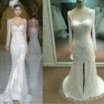 Custom dress replica inspired by a long sleeve pronovias design from Darius Cordell