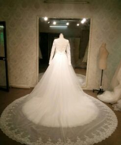 Style  Lace bridal gowns with long trains Darius Cordell