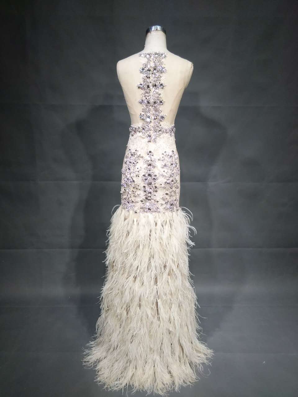 Sleeveless Crystal Beaded Evening Gown by Darius