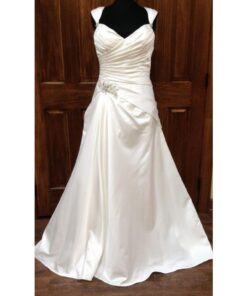 Style#MS RuchedBridalDresseswithcapSleeves