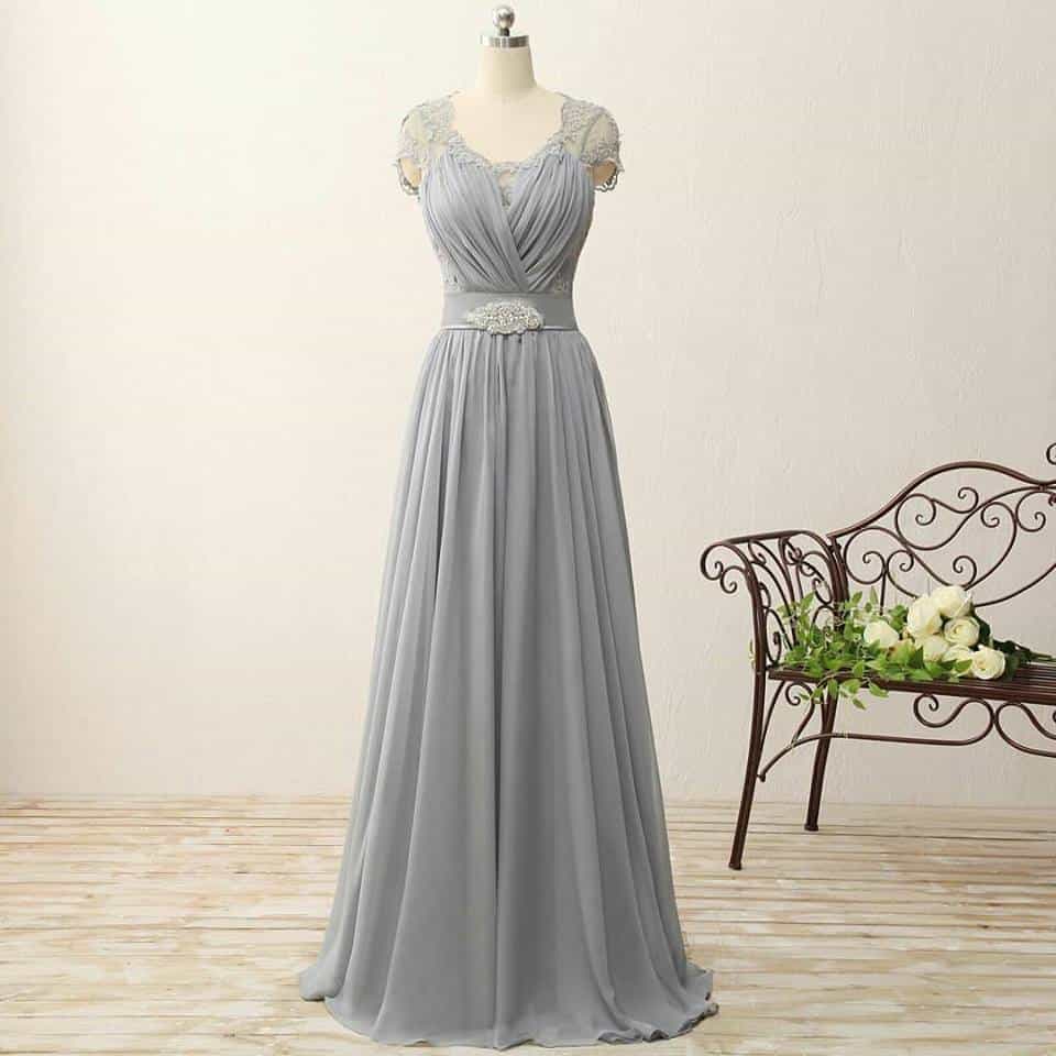 grey mother of the bride dress