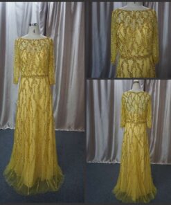 Style#ALS BLightyelloweveninggownformotherofthebridebyDariusCordell