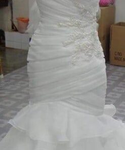 Style#S Fit n flareruchedcapsleevebridalgown