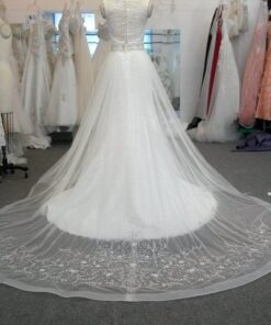 Style#FA IMP Solidlacebackofa lineweddinggownfromDariusCordellCoutureFashionDesigns