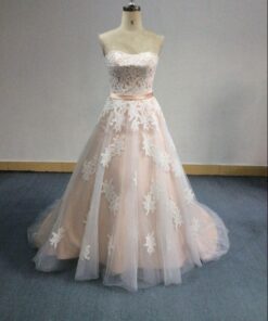 Style#jin Straplessa linestyleblushweddingdressbyDariusBridal