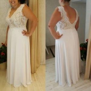 Style #0912 - Sleeveless v-neck plus size wedding gowns