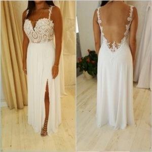Style #906e - Plus size empire waist bridal dresses with spaghetti straps -
