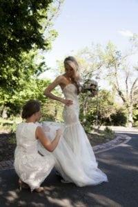 Strapless Lace fit-and-flare wedding dress from Darius Bridal