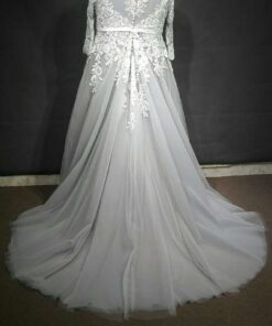 Sheer back plus size wedding gowns