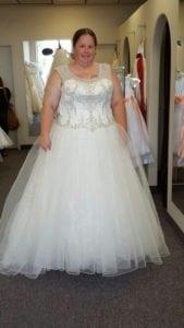 Style ad2e6 - Plus size wedding gown with beaded bodice