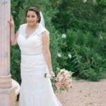 v neck plus size wedding dresses