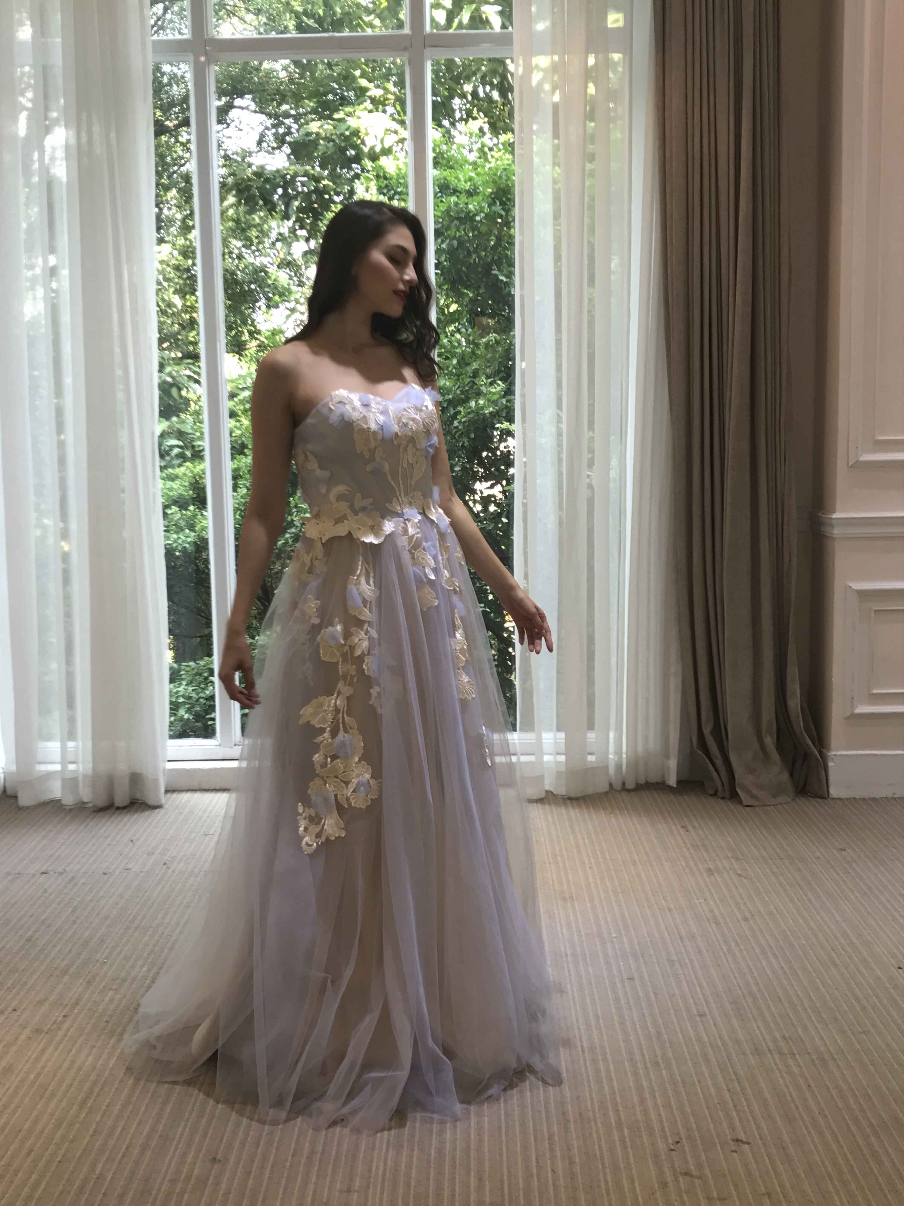 Wedding Dresses With Coloured Embroidery - bestweddingdresses