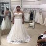 Strapless white plus size wedding dresses by Darius Cordell