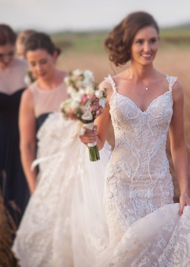 Wedding gown with lace straps from Darius Bridal