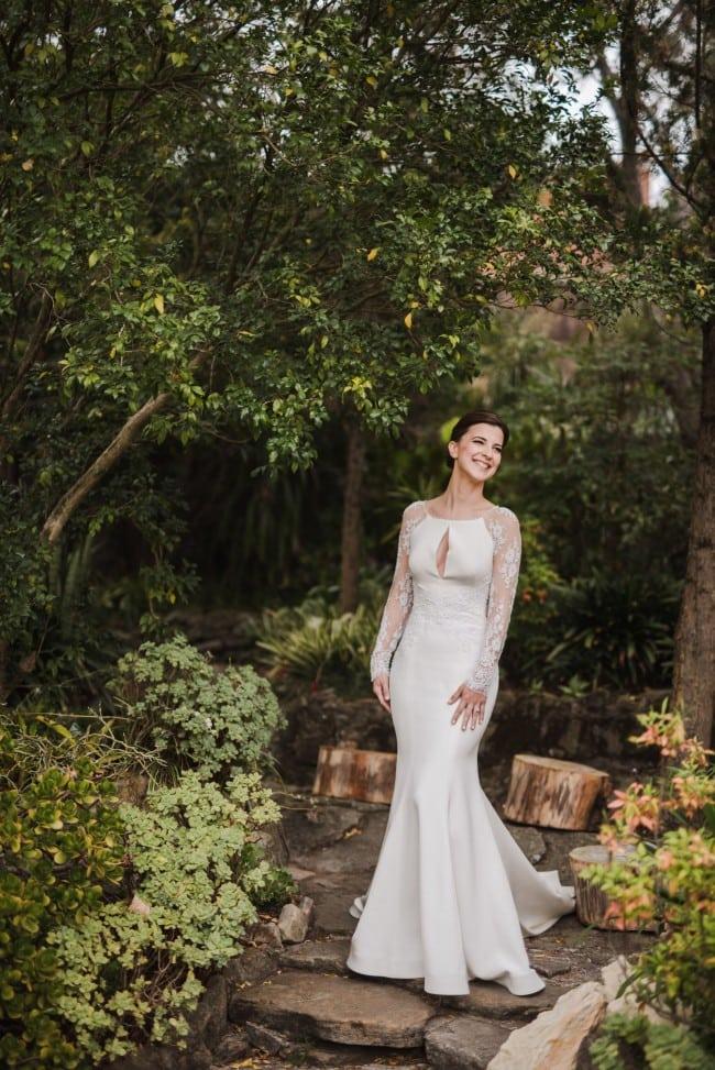 long sleeve sheer lace wedding dresses from Darius Bridal