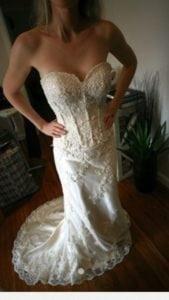 strapless ornate wedding dresses
