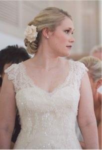 Cap sleeve beaded plus size wedding dress from Darius Bridal