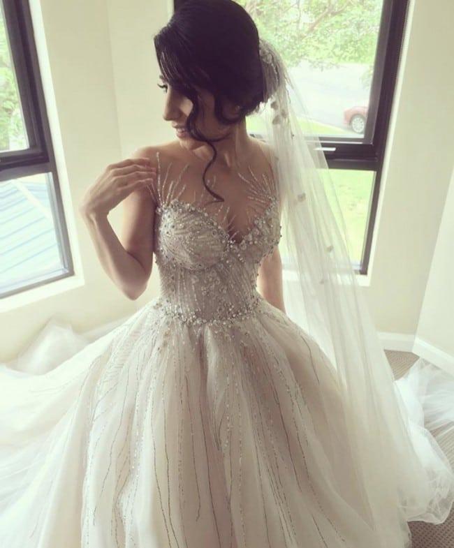 Sequin beaded ball gown wedding dress from Darius Bridal