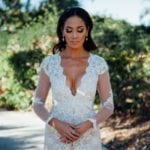 Sexy v-neck long sleeve wedding dress from Darius Bridal