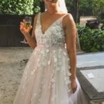 Sleevelessv neckplussizeweddinggownfromDariusBridal