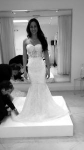strapless beaded embroidery wedding dress from Darius Bridal