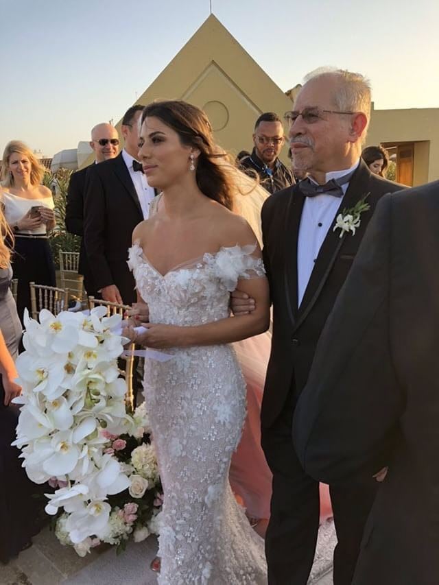 Off the shoulder open neck line wedding dresses from Darius Bridal
