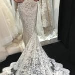 Sexy open neckline lace wedding dress