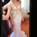 Sheer nude wedding gown from Darius Bridal