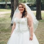 Strapless plus size ball gown bridal dresses