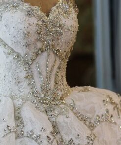 Style #13820 Rhinestone beaded wedding gowns from Darius Cordell