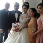 Crystal beaded ball gown wedding dress