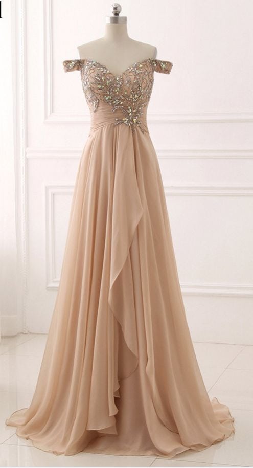 Off the shoulder mother of the bride evening dresses