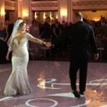 Beaded long sleeve plus size wedding gown