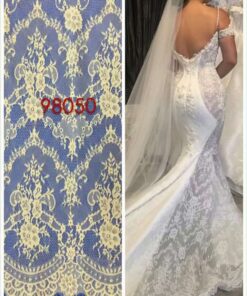 Darius Bridal has replicas of lace similar to a couture wedding gown