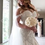 Off the shoulder beaded bridal gown from The Darius Collection