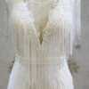 Beaded frindge wedding gown from Darius Cordell