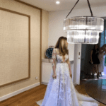 Long sleeve v-neck bridal gowns from Darius Couture