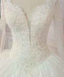 Style C2018-PC-ys Long Sleeve Lace Ball Gown