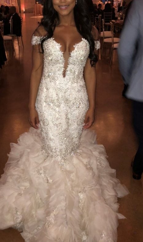 sexy fit and flare wedding dress