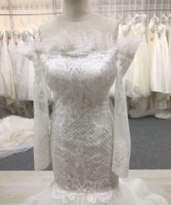 NO.190311-3 wedding dresses with feathers from darius cordell