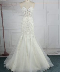 95013-1 strapless fit-to-flare Custom Wedding Dress