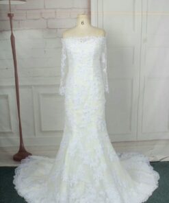 LB1103-1 Beaded lace long sleeve bridal gowns from Darius Cordell