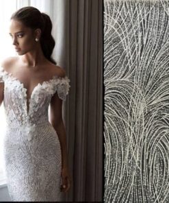 Beaded swatches for custom wedding dresses