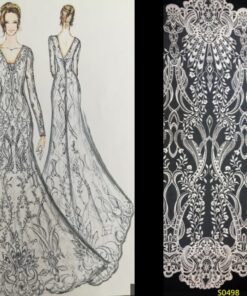 Custom lace wedding dress sketches from Darius Cordell