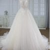 Style YBW122118a Cap sleeve beaded plus size wedding gown from Darius Cordell