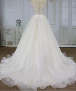 Style YBW122118a Sheer back plus size bridal gown