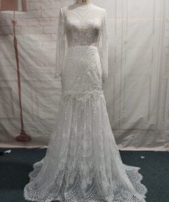 Style C2018-Lazaran Long sleeve lace wedding gown replication inspired by Lian Rokman