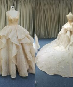 #JB1208 tiered ball gown wedding dresses