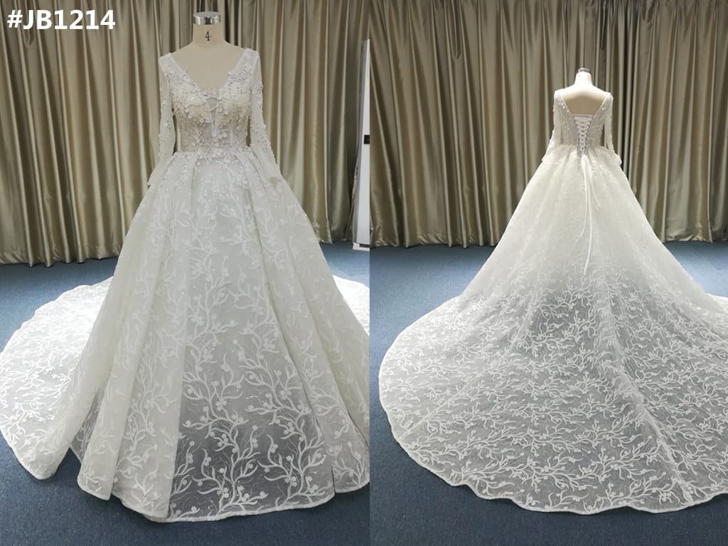 bridal gown with detachable skirt