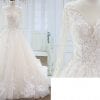 Style YBW315 Long Sleeve Flower Lace Ball Gown Wedding Dress from Darius Cordell